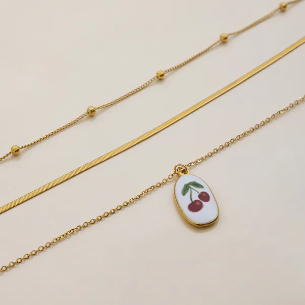 Gold Plated Amora Delightful Layers Necklace - Image 3